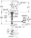 Bateria Umywalkowa Rozmiar L Essence 24174DL1 Grohe