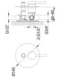 Bateria Wannowa AXEL GOLD QW210AGD Kohlman