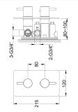 Bateria Wannowa Termostatyczna AXEL QW433A Kohlman