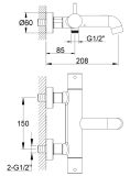 Bateria Wannowa Z Termostatem AXEL GOLD QW710AGD Kohlman