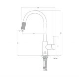 Bateria Zlewozmywakowa Aster Czarny/Miedź BCAB64M Deante