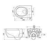 Zestaw WC Miska Doto Pure-Rim Excellent Stelaż Rapid SL Grohe 5w1