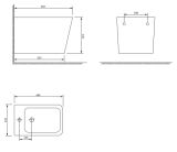 Bidet Wiszący Fontana Biały 48,5x34,5 FONTANABIBP Omnires