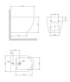 Bidet Wiszący Ottawa Biały Mat 54x36,5 cm OTTAWACMBIBM Omnires