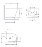 Bidet Wiszący Tampa Biały 51x37 TAMPABIBP Omnires