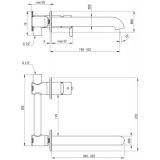 Bateria Umywalkowa Podtynkowa Silia Nero BQSN54L Deante