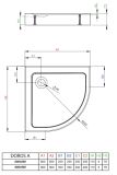 Brodzik Doros A  Biały 80x80 SDRA8080-05 Radaway