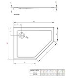 Brodzik Doros Pt E Antracyt 100x80 SDRPT1080-01-64SR Radaway