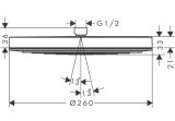 Deszczownica Pulsify S 260 Biały Mat 24140700 Hansgrohe