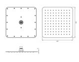 Deszczownica Slimline Czarny WG225/OBL Omnires