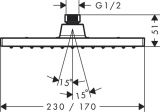 Deszczownica Vernis Shape 230 1 Jet 26281670 Hansgrohe