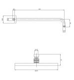 Deszczownica Z Ramieniem Slimline Czarny Y WGSET1BL Omnires