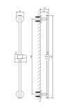 Drążek Prysznicowy Y Grafit 66 cm DR12GR Omnires