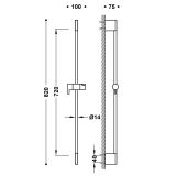 Drążek Prysznicowy Przesuwny Biały Mat 800mm 03463701BM Tres