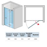 Drzwi Prysznicowe Annea AN13 80cm Część Prawa AN13D08005007 Sanswiss