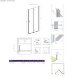 Drzwi Prysznicowe Eos DWB 80 Prawe 137813-01-01R Radaway