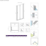 Drzwi Prysznicowe Eos DWB 90 Prawe 137803-01-01R Radaway