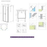 Drzwi Prysznicowe Eos DWD+2S 80 13799400-01 Radaway