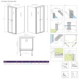 Drzwi Prysznicowe Eos DWD+S 110 13799493-01 Radaway
