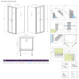 Drzwi Prysznicowe Eos DWD+S 90 13799491-01 Radaway