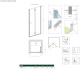 Drzwi Prysznicowe Nes 8 DWB 70 Prawe 10079070-01-01R Radaway