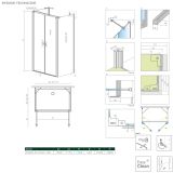 Drzwi Prysznicowe Nes 8 DWD+2S 120 10082120-01-01 Radaway
