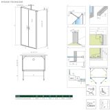 Drzwi Prysznicowe Nes 8 DWD+2S 80 10082180-01-01 Radaway