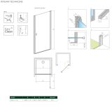 Drzwi Prysznicowe Nes 8 DWJ I Czarne 70 Prawe Frame 10076070-54-56R Radaway