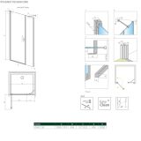 Drzwi Prysznicowe Nes 8 DWS 130 Lewe 10078110-01-01L+10078113-01-01 Radaway