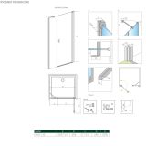 Drzwi Prysznicowe Nes 8 DWS 130 Prawe 10078110-01-01R+10078113-01-01  Radaway