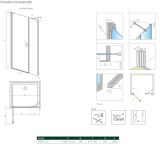 Drzwi Prysznicowe Nes 8 DWS 140 Lewe 10078120-01-01L+10078113-01-01 Radaway