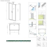 Drzwi Prysznicowe Nes DWD+2S 100 10035100-01-01 Radaway