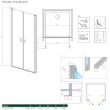 Drzwi prysznicowe Nes DWD I Czarne 100 10027100-54-01 Radaway