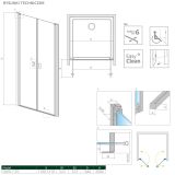Drzwi prysznicowe Nes DWD I Czarne 120 10027120-54-01 Radaway