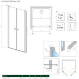 Drzwi prysznicowe Nes DWD I Czarne 70 10027070-54-01 Radaway