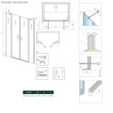 Drzwi Prysznicowe Nes DWD II Czarne 730 10037073-54-01 Radaway