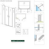 Drzwi Prysznicowe Nes DWD II Czarne 830 10037083-54-01 Radaway