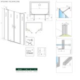 Drzwi Prysznicowe Nes DWD II Czarne 930 10037093-54-01 Radaway