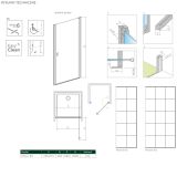 Drzwi Prysznicowe Nes DWJ I Czarne 80 Prawe Factory 10026080-54-55R Radaway