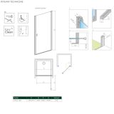 Drzwi Prysznicowe Nes DWJ I Czarne 80 Prawe Frame 10026080-54-56R Radaway