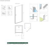 Drzwi Prysznicowe Nes DWJ I Czarne 90 Prawe Frame 10026090-54-56R Radaway