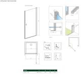 Drzwi Prysznicowe Nes DWJ I Czarne 90 Prawe 10026090-54-01R Radaway