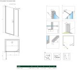 Drzwi Prysznicowe Nes DWS Czarne 100 Lewe 10028100-54-01L Radaway