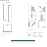 Drzwi Prysznicowe Nes DWS Czarne 110 Lewe 10028110-54-01L Radaway