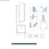 Drzwi Prysznicowe Nes DWS Czarne 110 Prawe 10028110-54-01R Radaway