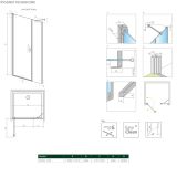 Drzwi Prysznicowe Nes DWS Czarne 120 Lewe 10028120-54-01L Radaway