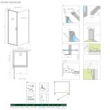 Drzwi Prysznicowe Nes KDJ I Czarne 100 Lewe Frame 10022100-54-56L Radaway
