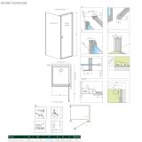Drzwi Prysznicowe Nes KDJ I Czarne 80 Prawe Frame 10022080-54-56R Radaway