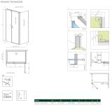 Drzwi Prysznicowe Nes KDS II Czarne 90 Lewe 10033090-54-01L Radaway