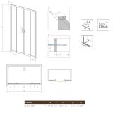 Drzwi Prysznicowe Premium Plus DWD 180 33373-01-01N Radaway